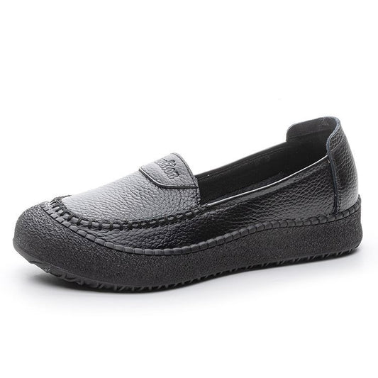 Zapatos de suela blanda 100% de piel de vaca auténtica.