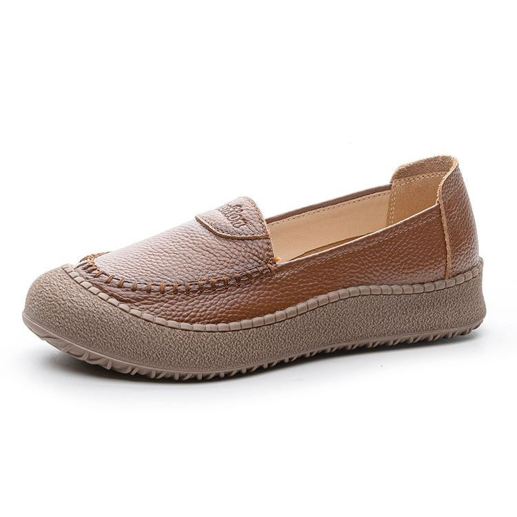 Zapatos de suela blanda 100% de piel de vaca auténtica.