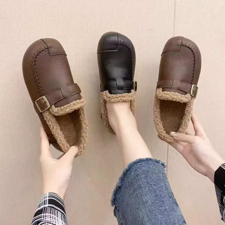 Mocasines vintage con forro de felpa