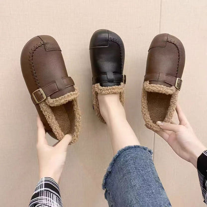 Mocasines vintage con forro de felpa