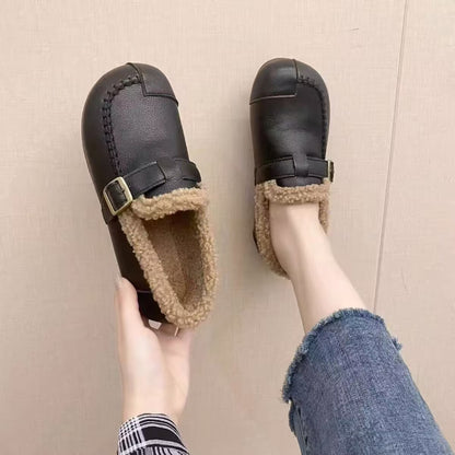 Mocasines vintage con forro de felpa