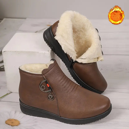 Botines de invierno para mujer con forro polar