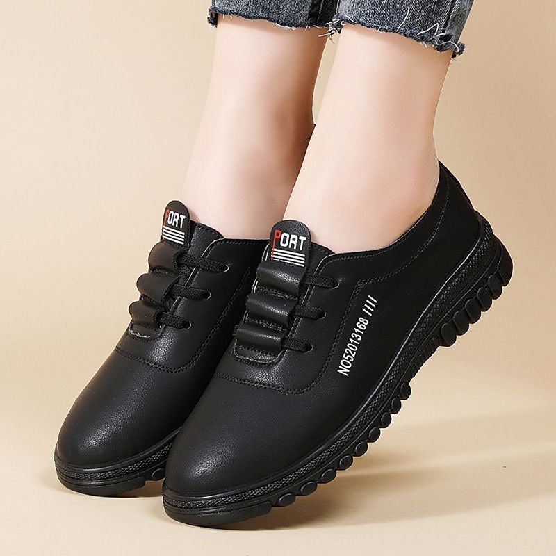 Zapatos casuales de cuero con suela blanda