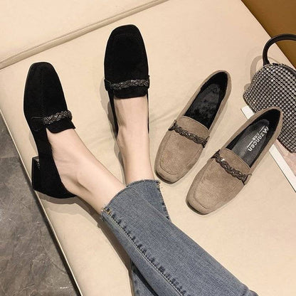 Zapatos de ante con diamantes