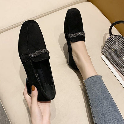Zapatos de ante con diamantes