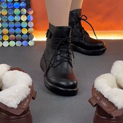 Botas de algodón afelpado con punta redonda