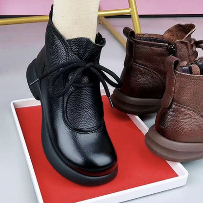 Botas de terciopelo con suela blanda y punta redonda