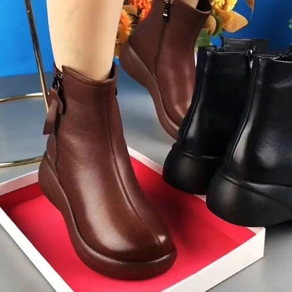 Botines de plataforma con doble cremallera