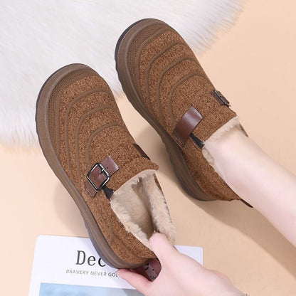 Zapatos de algodón cálido con suela gruesa