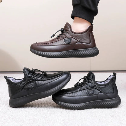 Zapatos de hombre gruesos y cálidos