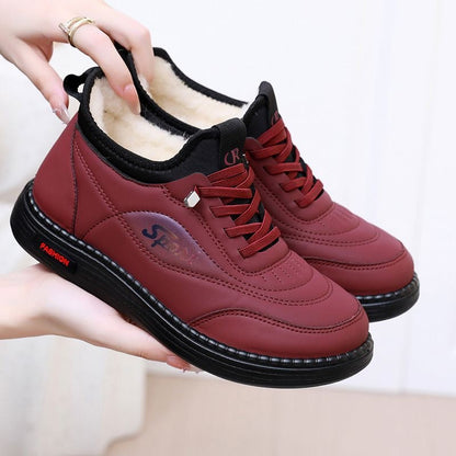 Zapatos de algodón con forro polar para mujer