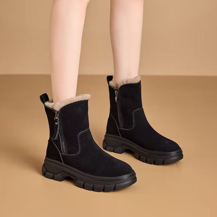 Botas de nieve acolchadas y engrosadas