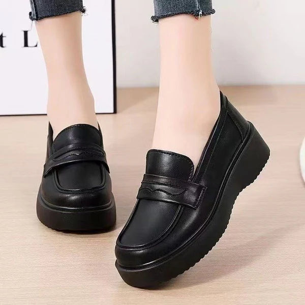 Mocasines de plataforma de piel suave