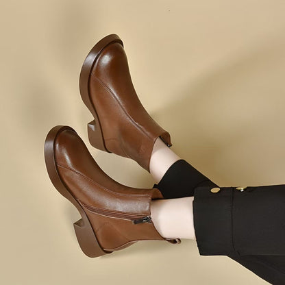 Botines Retro de Tacón Bajo