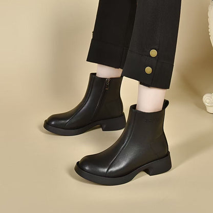 Botines Retro de Tacón Bajo