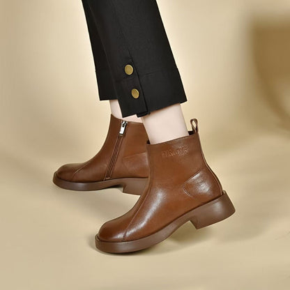 Botines Retro de Tacón Bajo