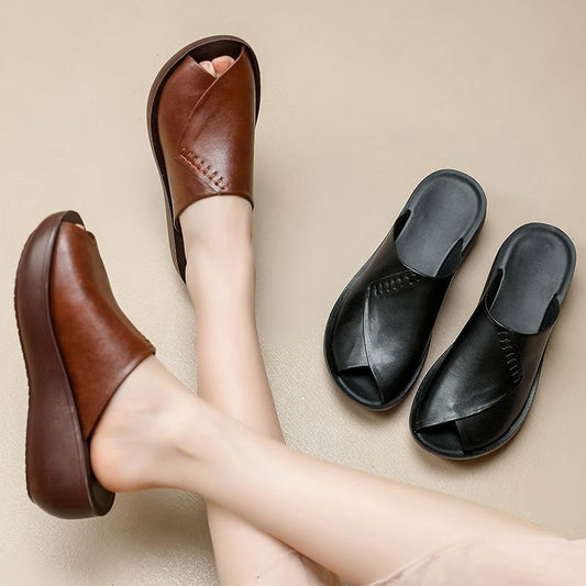 Pantuflas ortopédicas de piel auténtica
