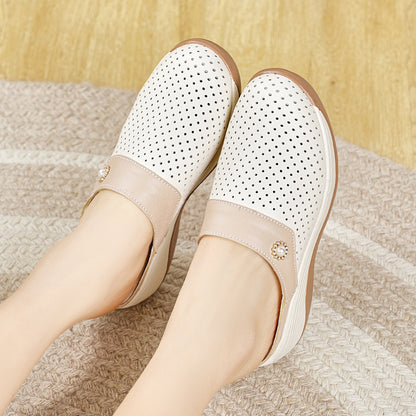 Zapato Mule Transpirable Suela Cuña Mujer