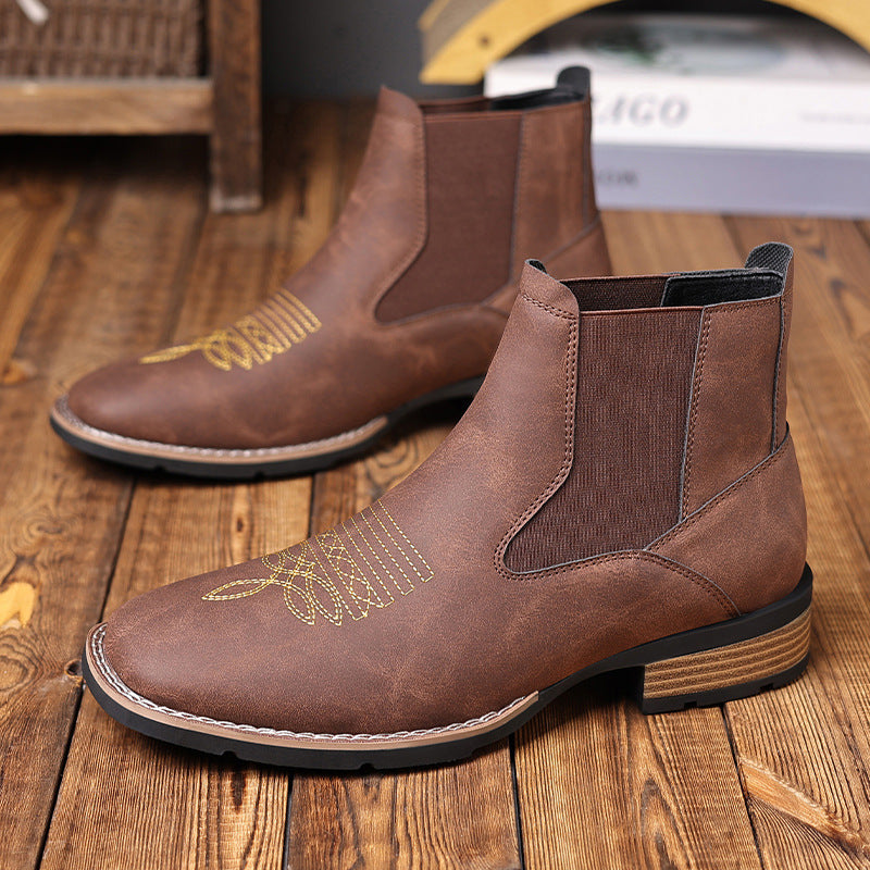 Botas para hombre estilo Dr. Martens con bordado