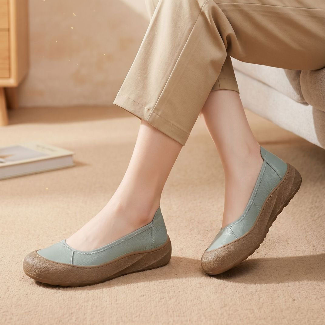 Zapatos de piel genuina con suela flexible