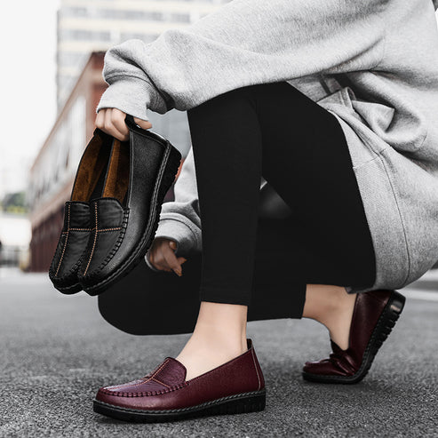 mocasines de punto de cruz