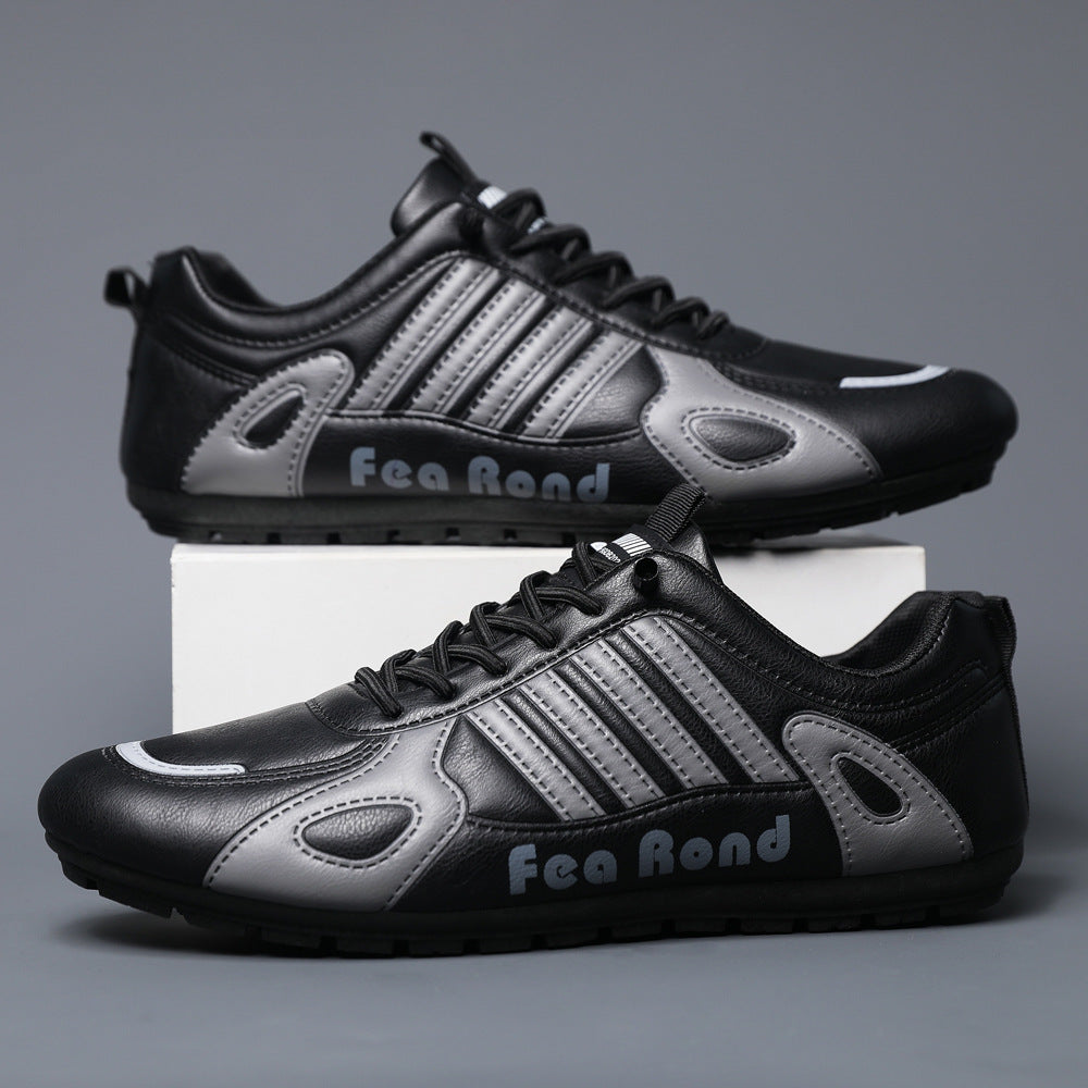 Nuevo modelo de zapatos de tacón medio para primavera y otoño, zapatos de cuero cómodos y ligeros para amantes de la comodidad, transpirables, zapatos Agam para hombres