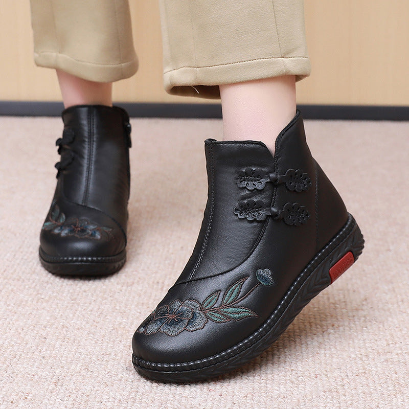 Zapatos de invierno bordados