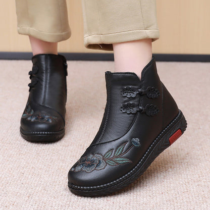 Zapatos de invierno bordados