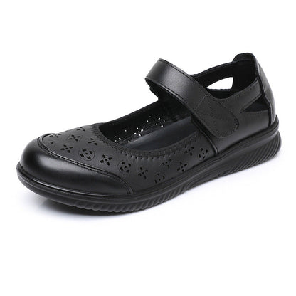 Zapatos de mujer de piel hueca transpirables