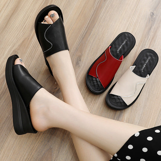 Sandalias de cuña de moda