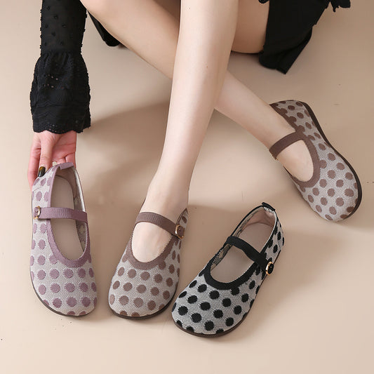 Zapatos Mary Jane con estampado de lunares