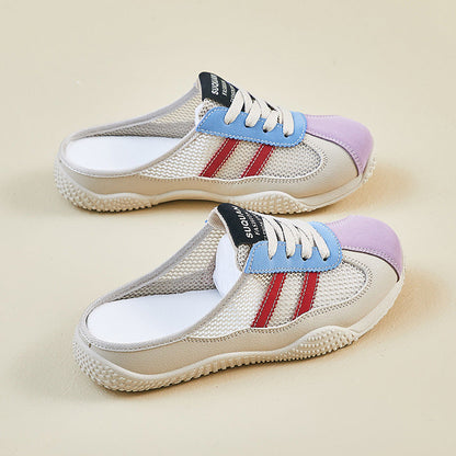 Pantuflas de verano de suela gruesa de malla