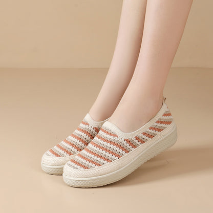 Zapatillas de punto transpirable slip-on para mujer
