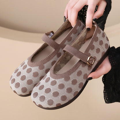 Zapatos Mary Jane con estampado de lunares