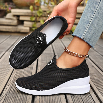Tenis Slip-On Mujer con Suela Elevada Cómoda