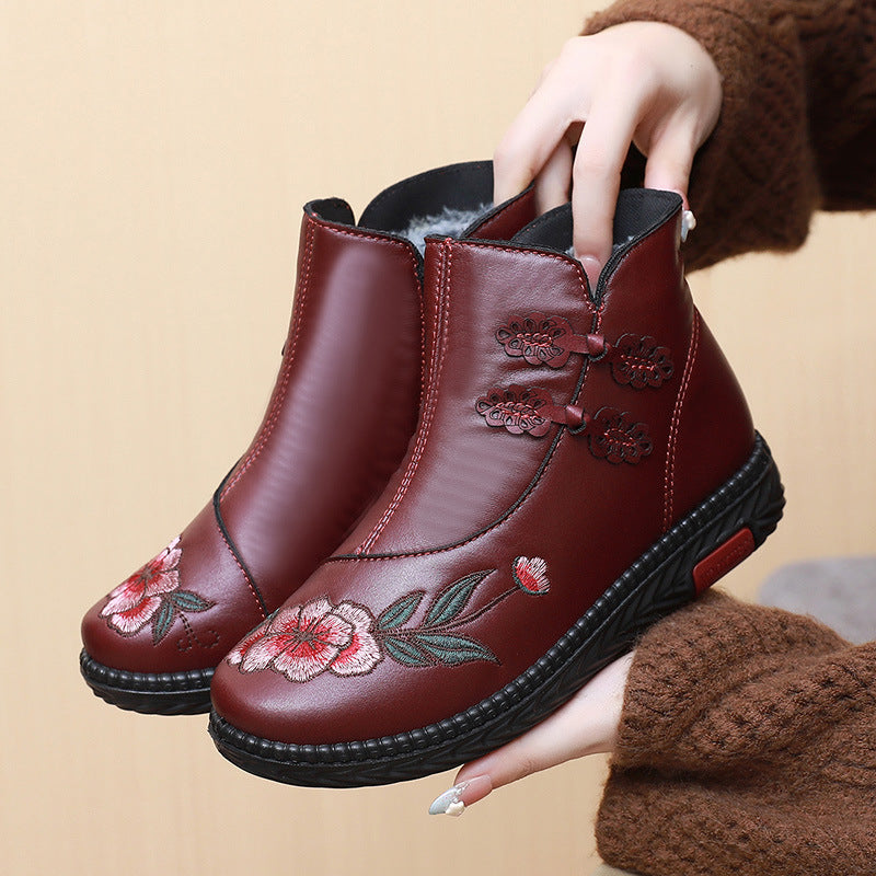 Zapatos de invierno bordados