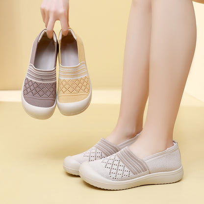 Zapatos mujer slip on malla ligera