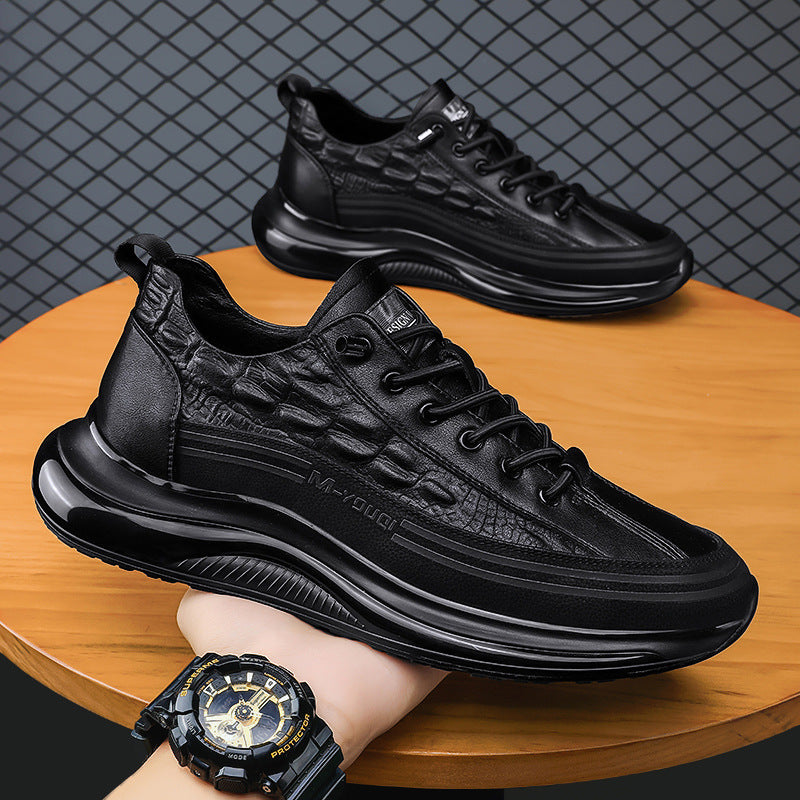 [100% piel de vacuno]Zapatos de cocodrilo para hombre