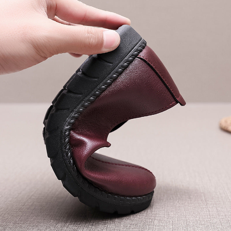 2025 Zapatos de cuero con suela blanda antideslizante