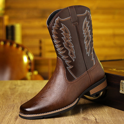 Botas de equitación altas para hombre con bordados