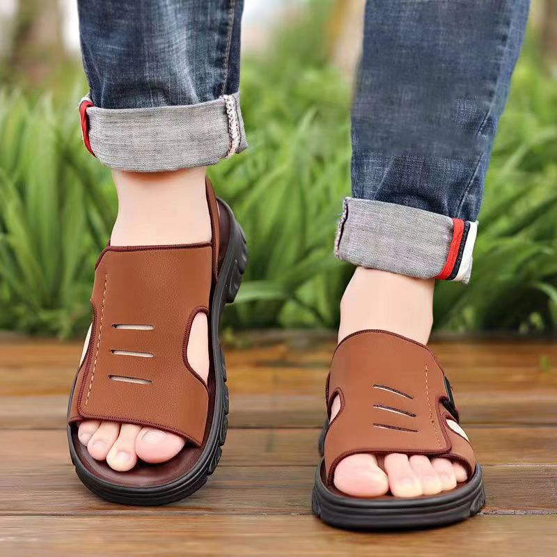 Sandalias tipo zueco con plataforma para hombre