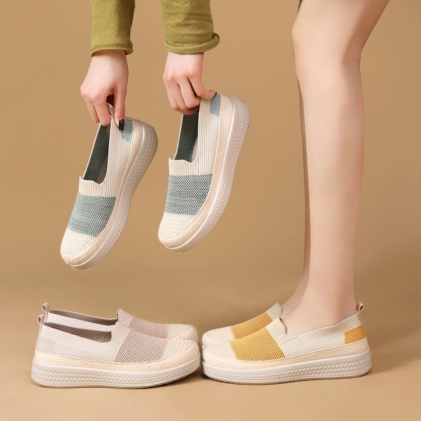 Tenis Mujer Multicolor Slip-On Cómodo para Diario