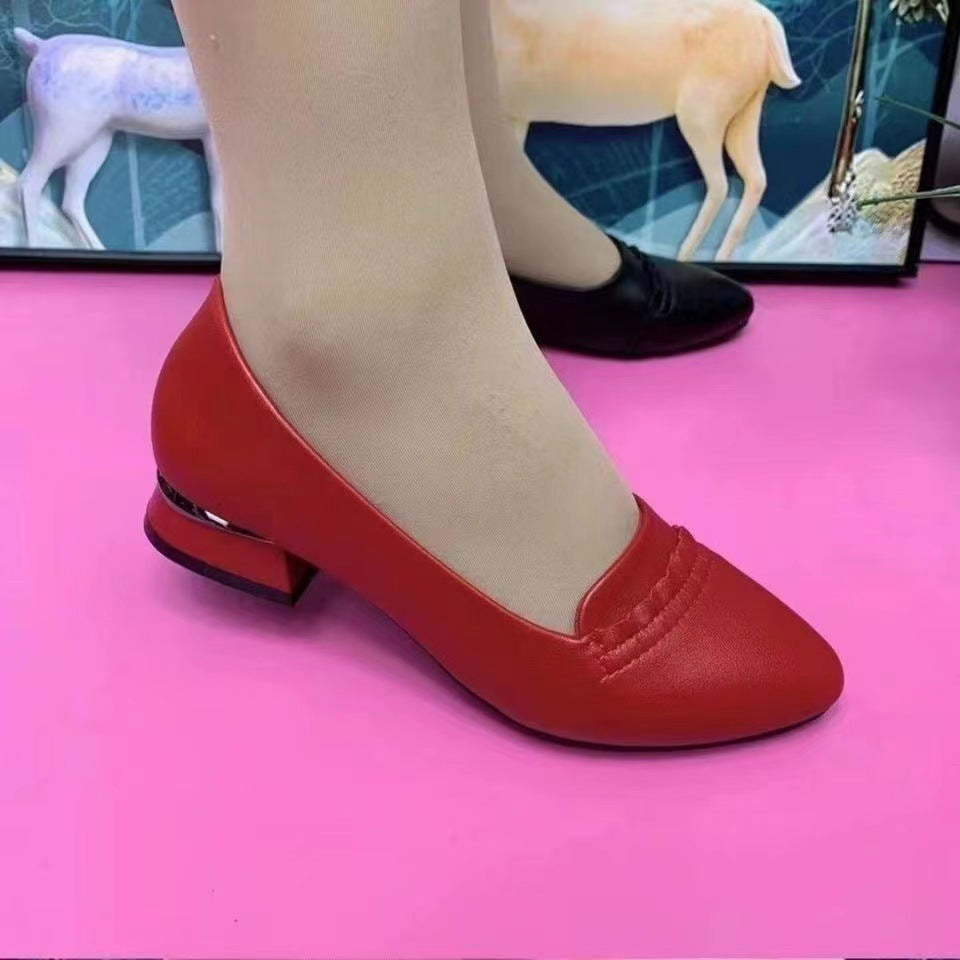 Tacones de suela blanda con una hebilla