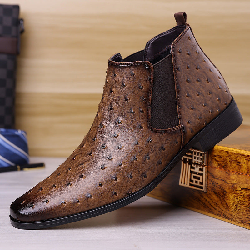 Botas retro de media pantorrilla con punta cuadrada