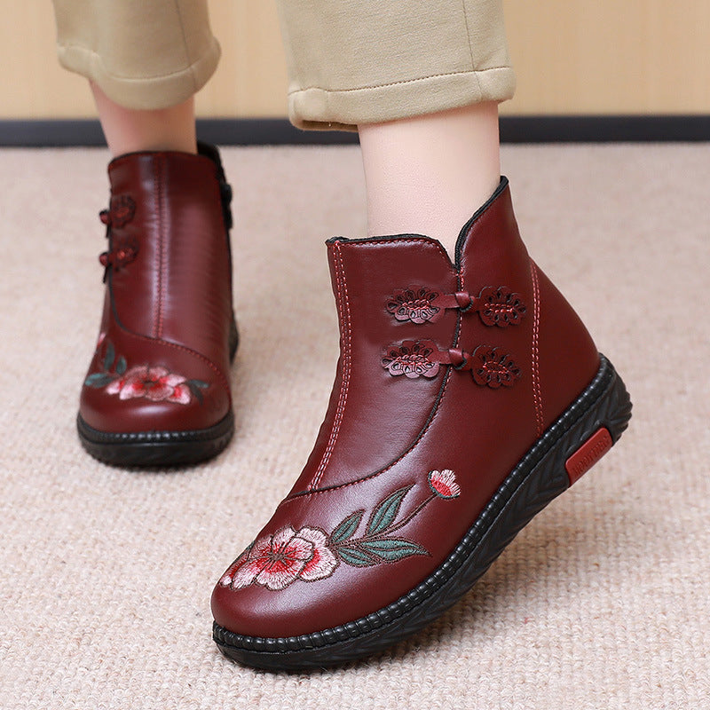 Zapatos de invierno bordados