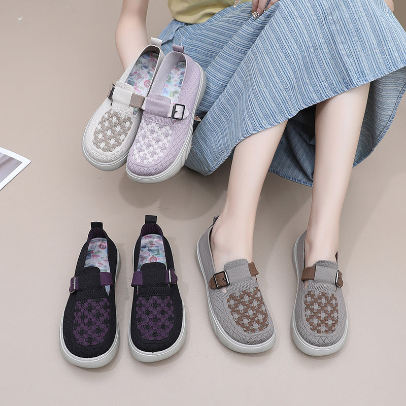 Zapatillas de tenis de suela gruesa elegantes y cómodas