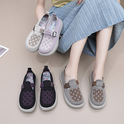 Zapatillas de tenis de suela gruesa elegantes y cómodas