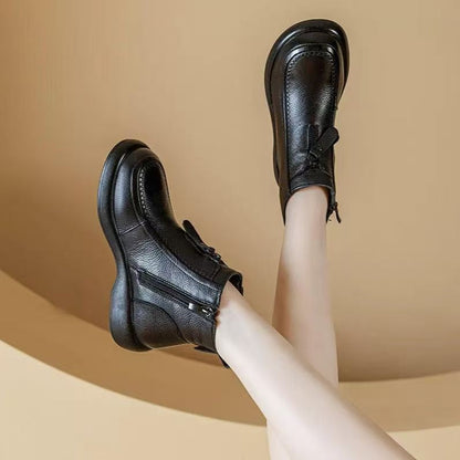 Botines de Piel con Cierre Lateral