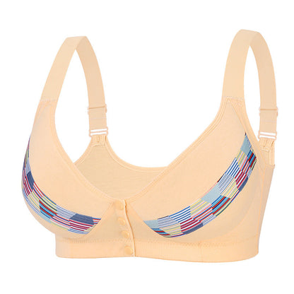 🔥Compre 1 y llévese 2 paquetes:Sujetador con botones delanteros estampados y sin aros