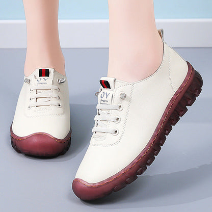 Zapatos de cuero para mujer cosidos a mano